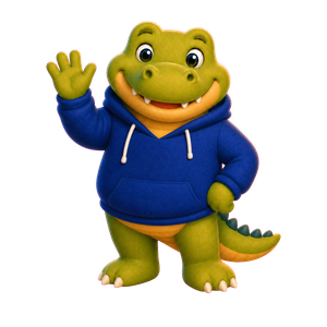 Gus the gator waving